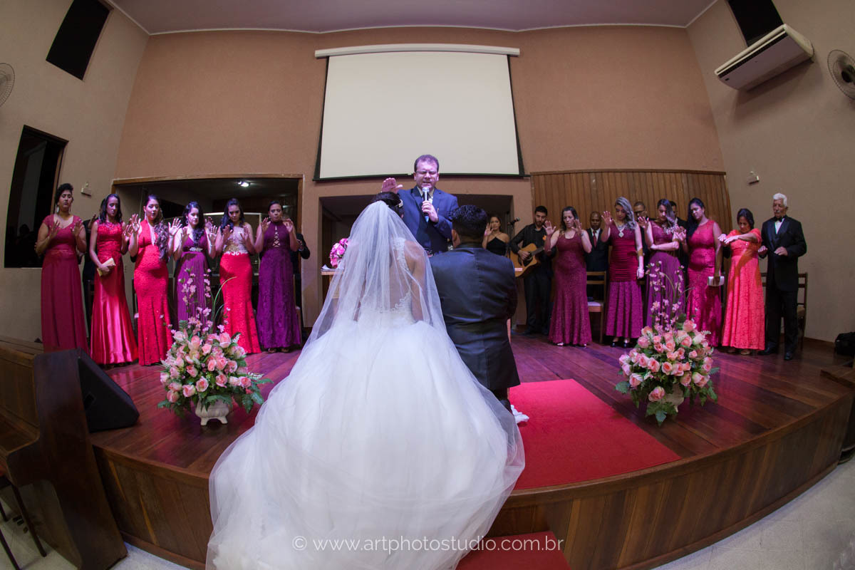 Cerimônia de casamento religiosa na Igreja Batista de Barra de São João, Casimiro de Abreu / RJ