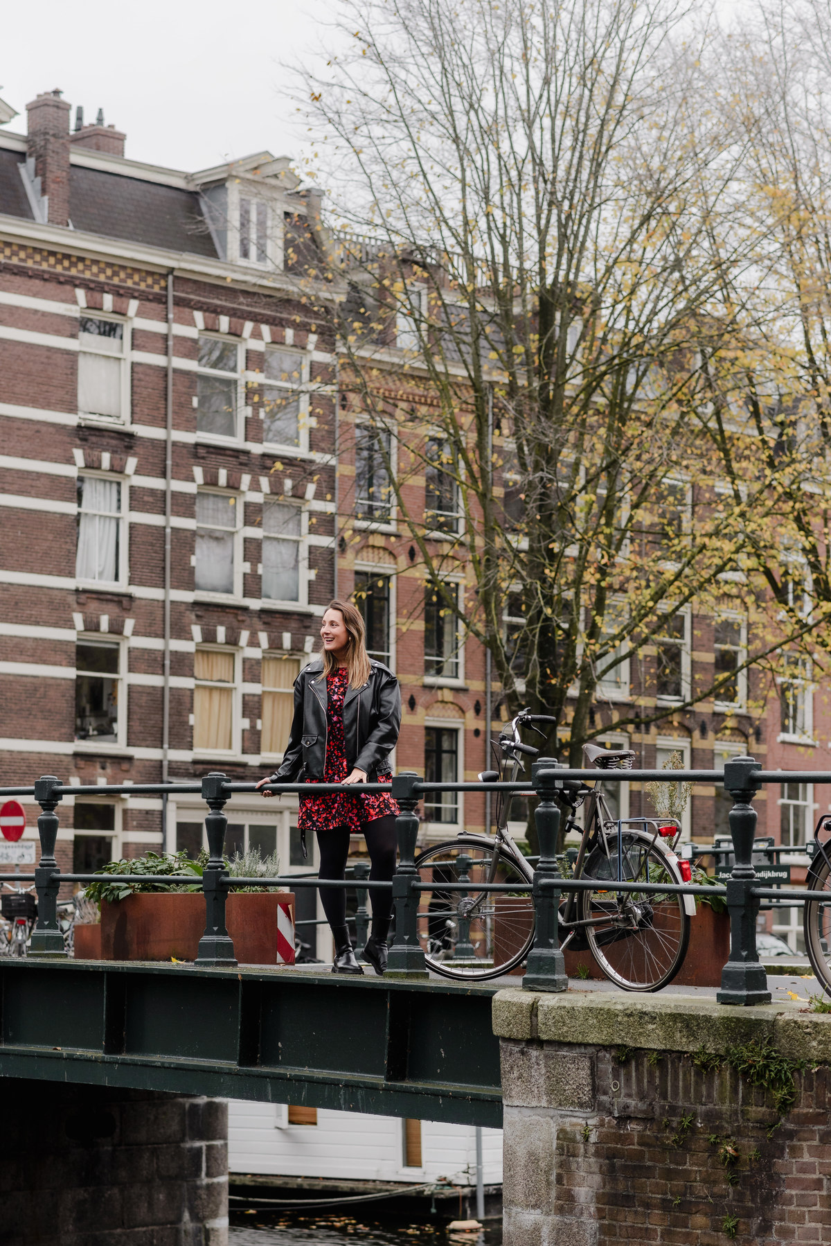 Solo vacation photography in Amsterdam canals and bridges