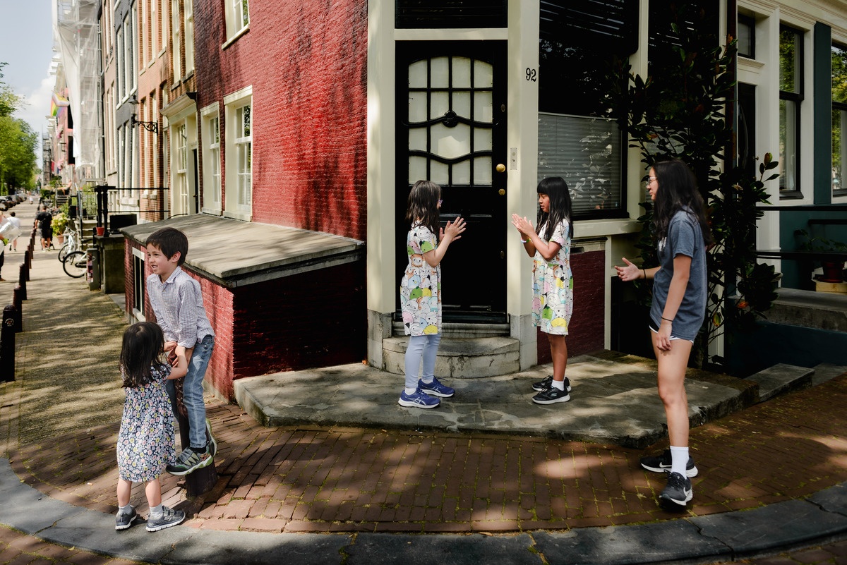 Kids playing on Amsterdam streets