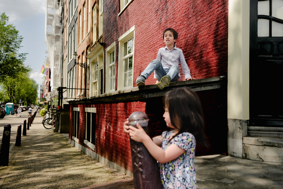 Kids playing on Amsterdam streets