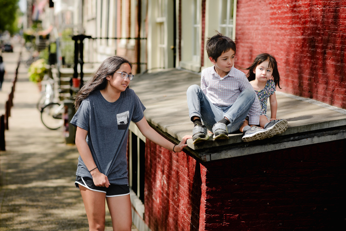 Kids playing on Amsterdam streets