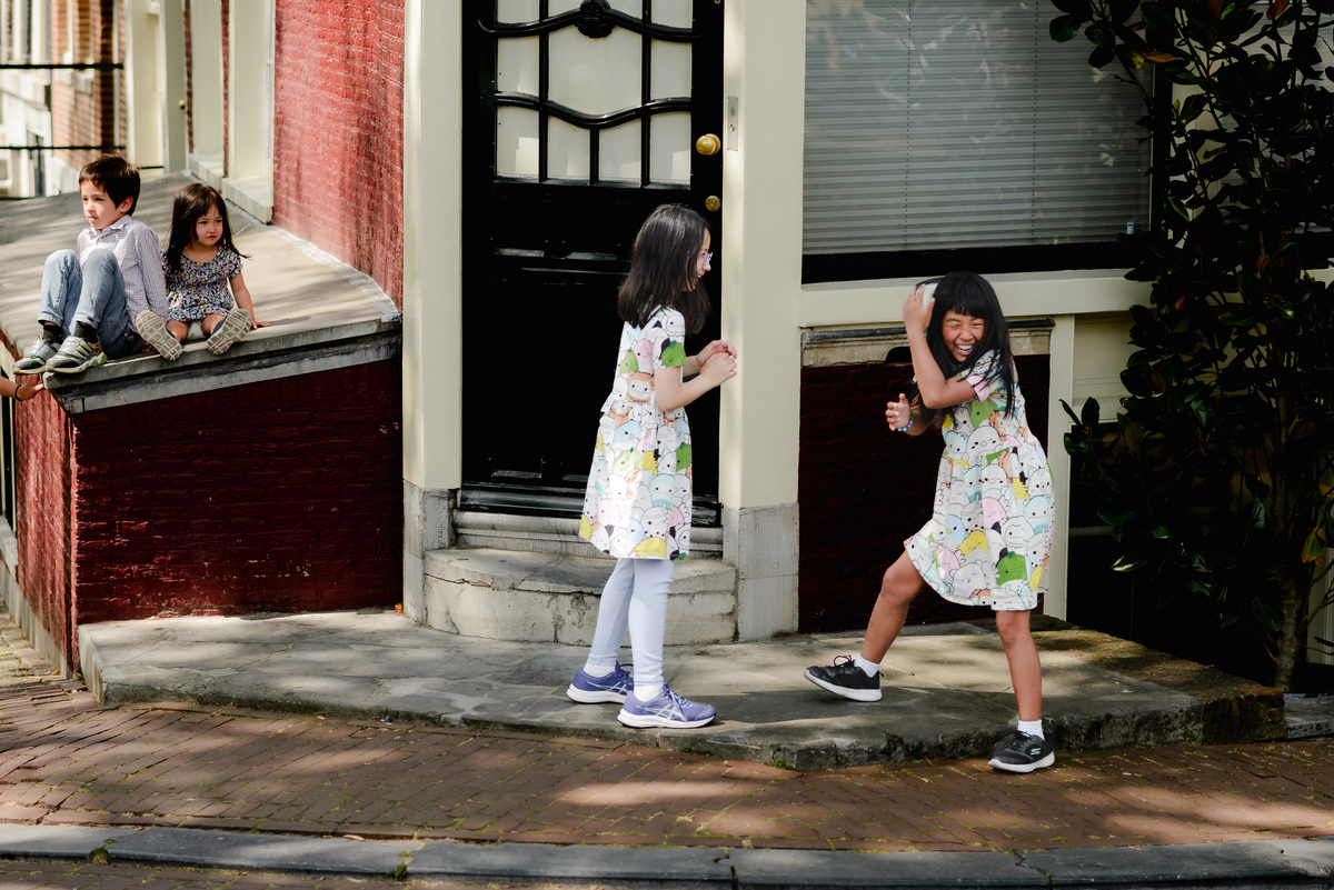 Kids playing on Amsterdam streets