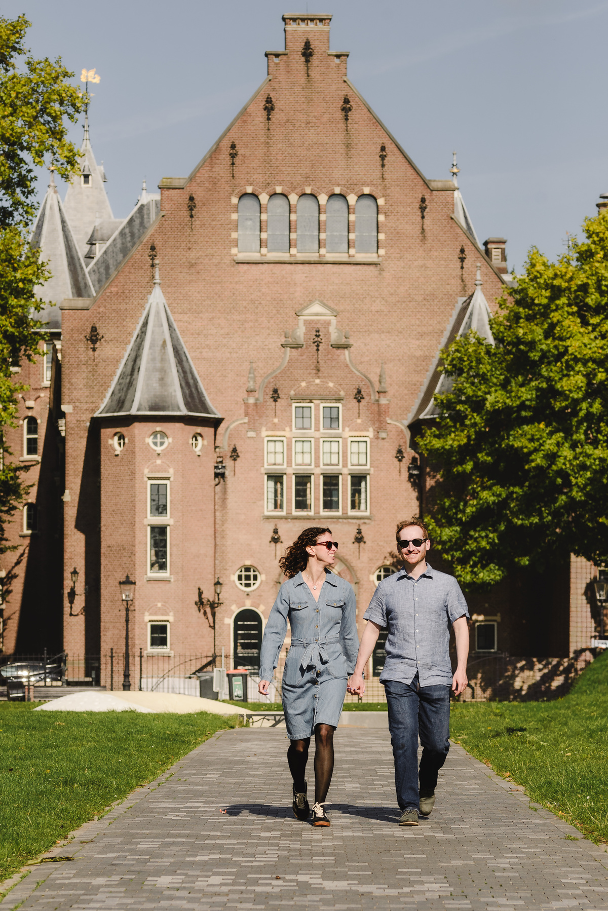 Surprise engagement proposal in Amsterdam, The Netherlands. Couple Photo session after the proposal.