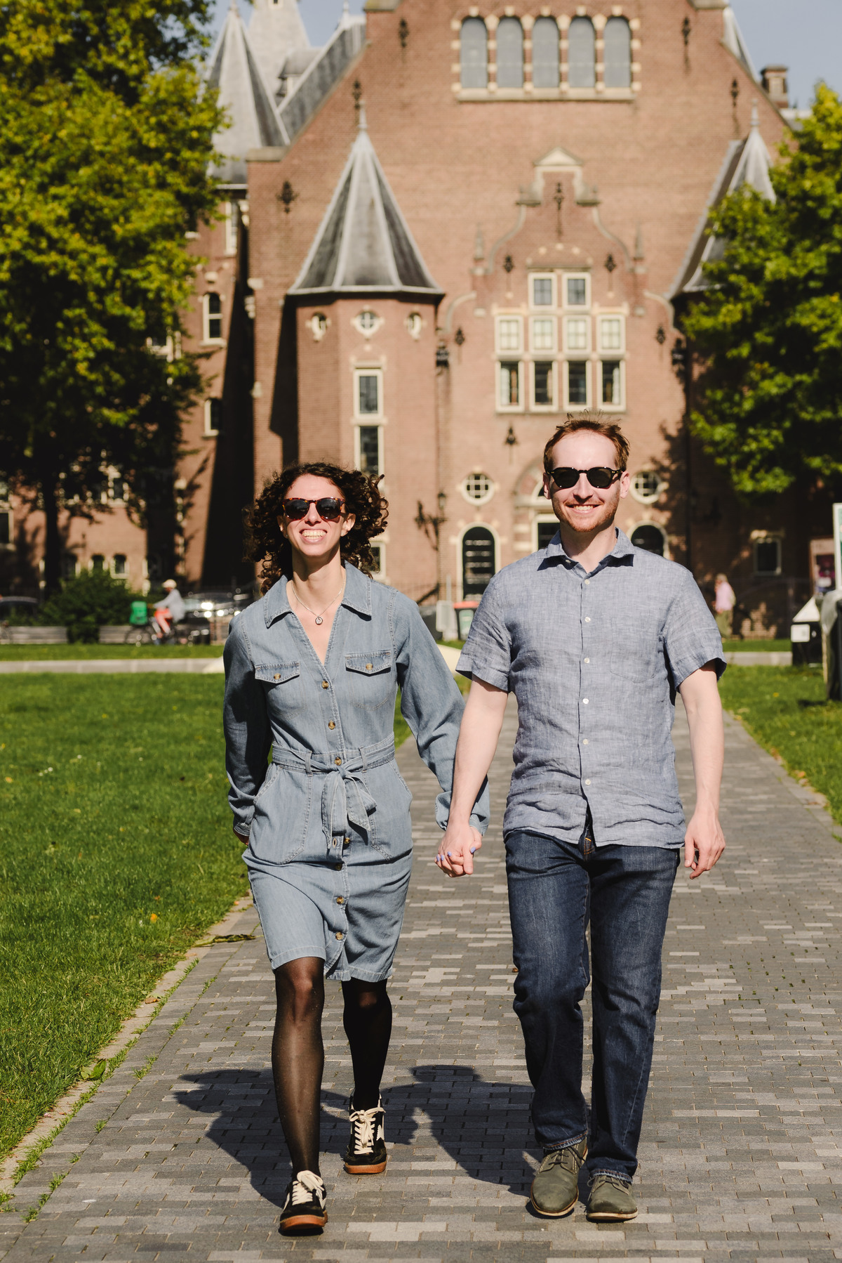 Surprise engagement proposal in Amsterdam, The Netherlands. Couple Photo session after the proposal.