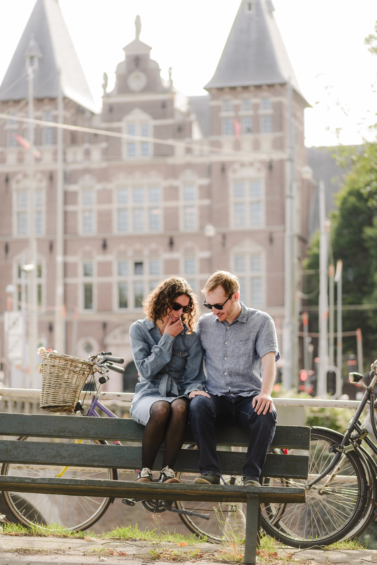 Surprise engagement proposal in Amsterdam, The Netherlands. Couple Photo session after the proposal.