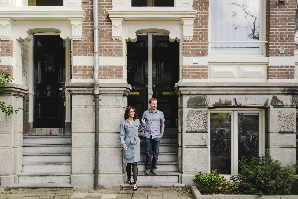 Surprise engagement proposal in Amsterdam, The Netherlands. Couple Photo session after the proposal.