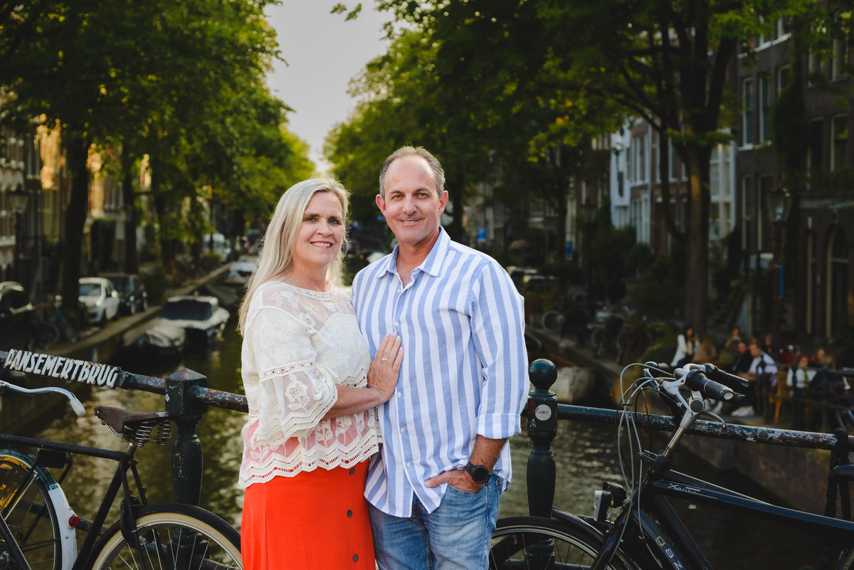 Vacation couple photography in Amsterdam city center
