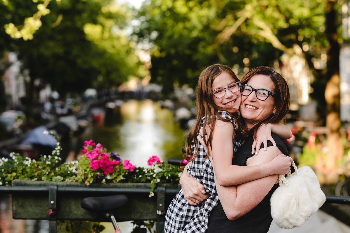 Mother and daughter portrait during family photo session in Amsterdam