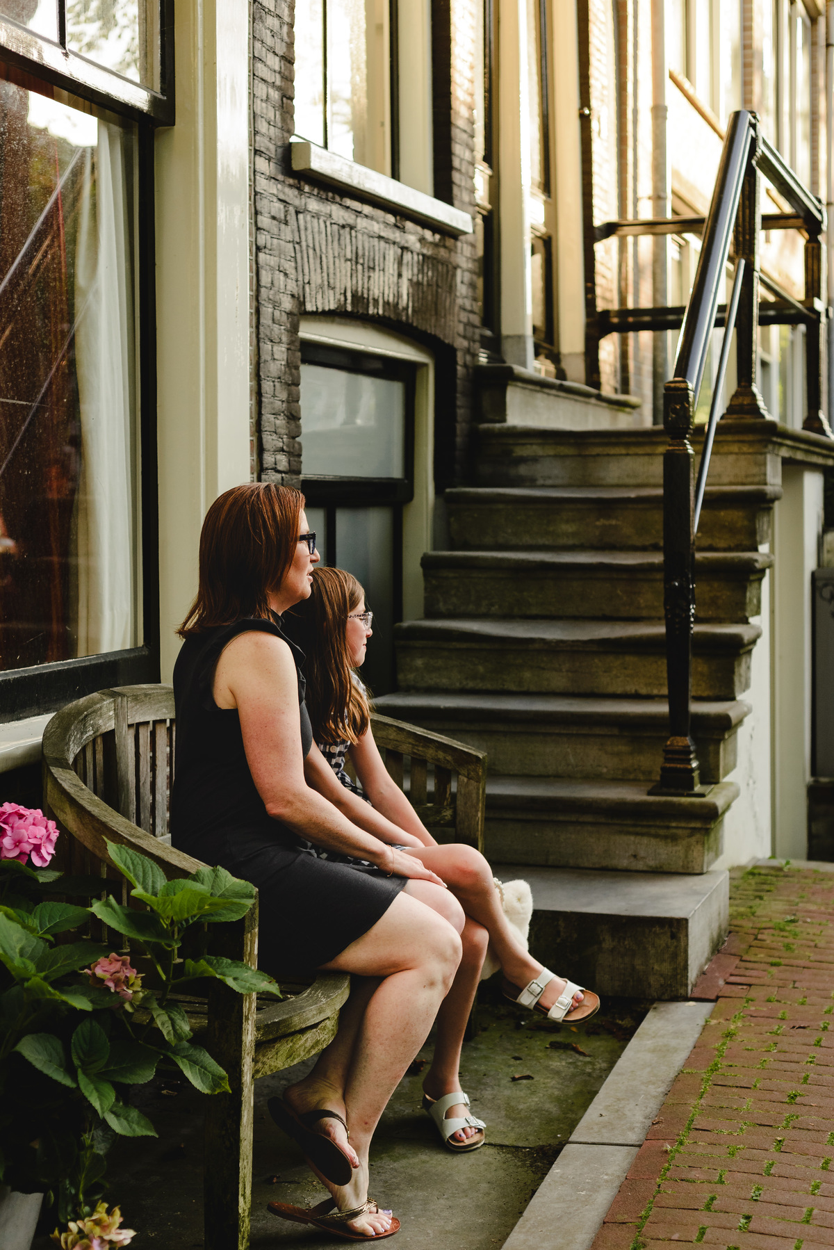 Mother and daughter portrait during family photo session in Amsterdam