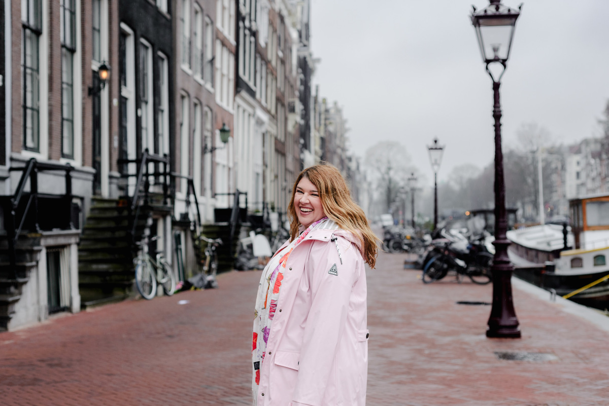 Conference attendee photography near Amsterdam canals