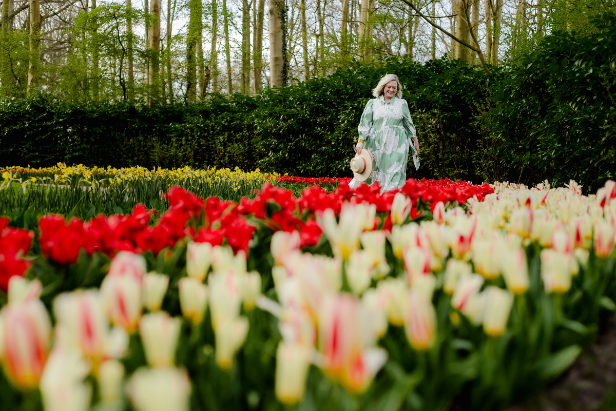 Early tulips blooming at Keukenhof March 26