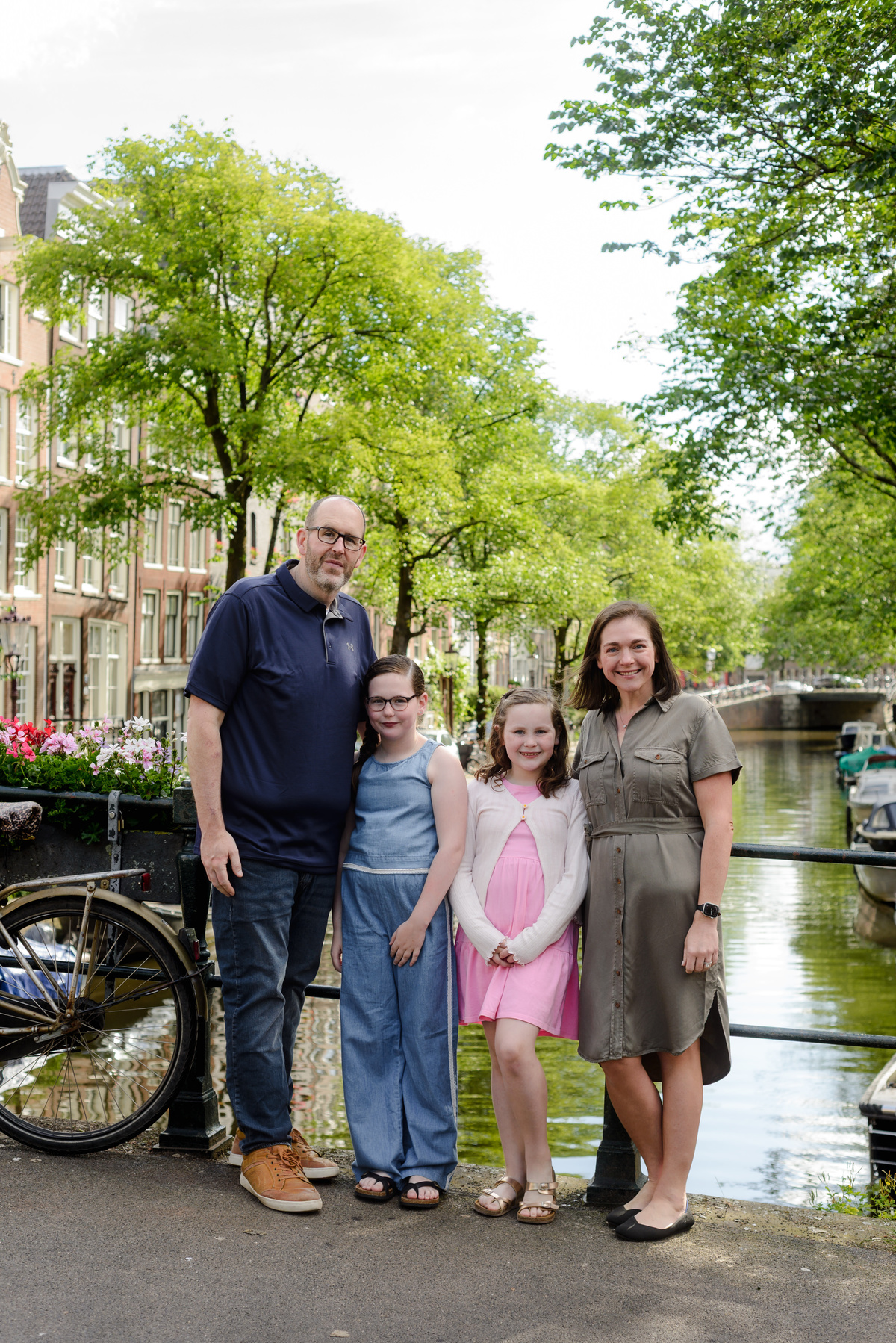 Natural family portraits captured during an Amsterdam vacation.