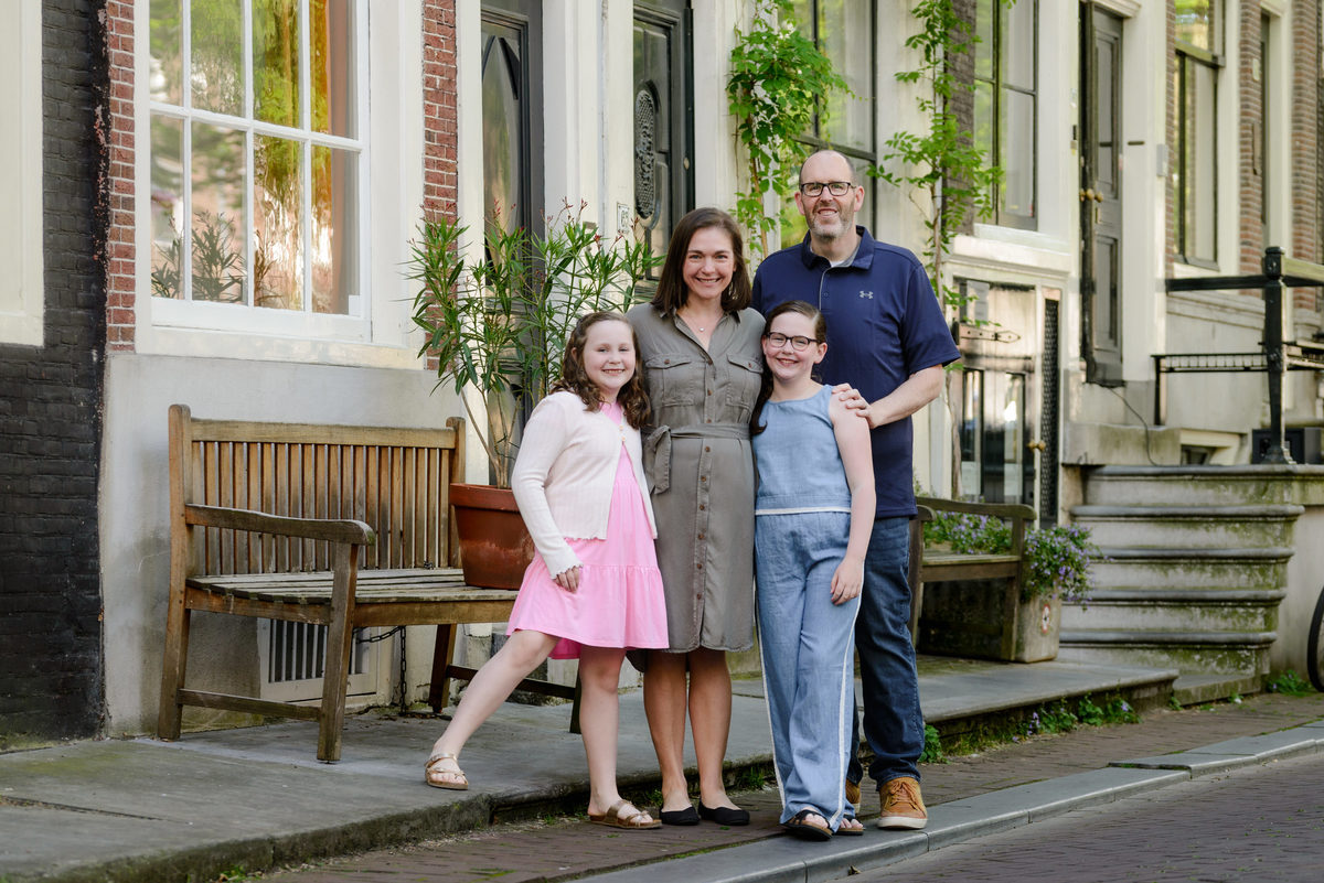 Natural family portraits captured during an Amsterdam vacation.