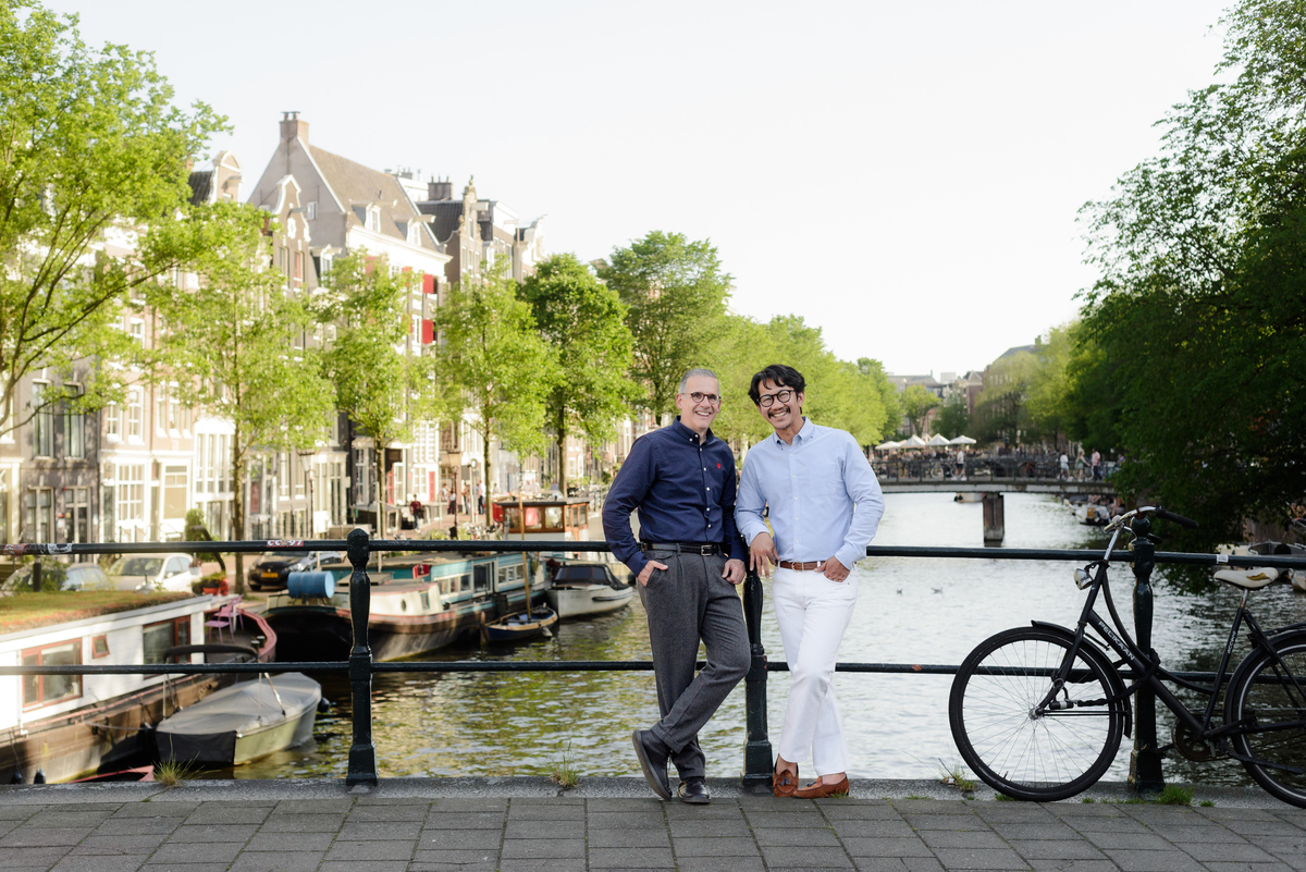 Candid moment during a vacation photography session in Amsterdam.