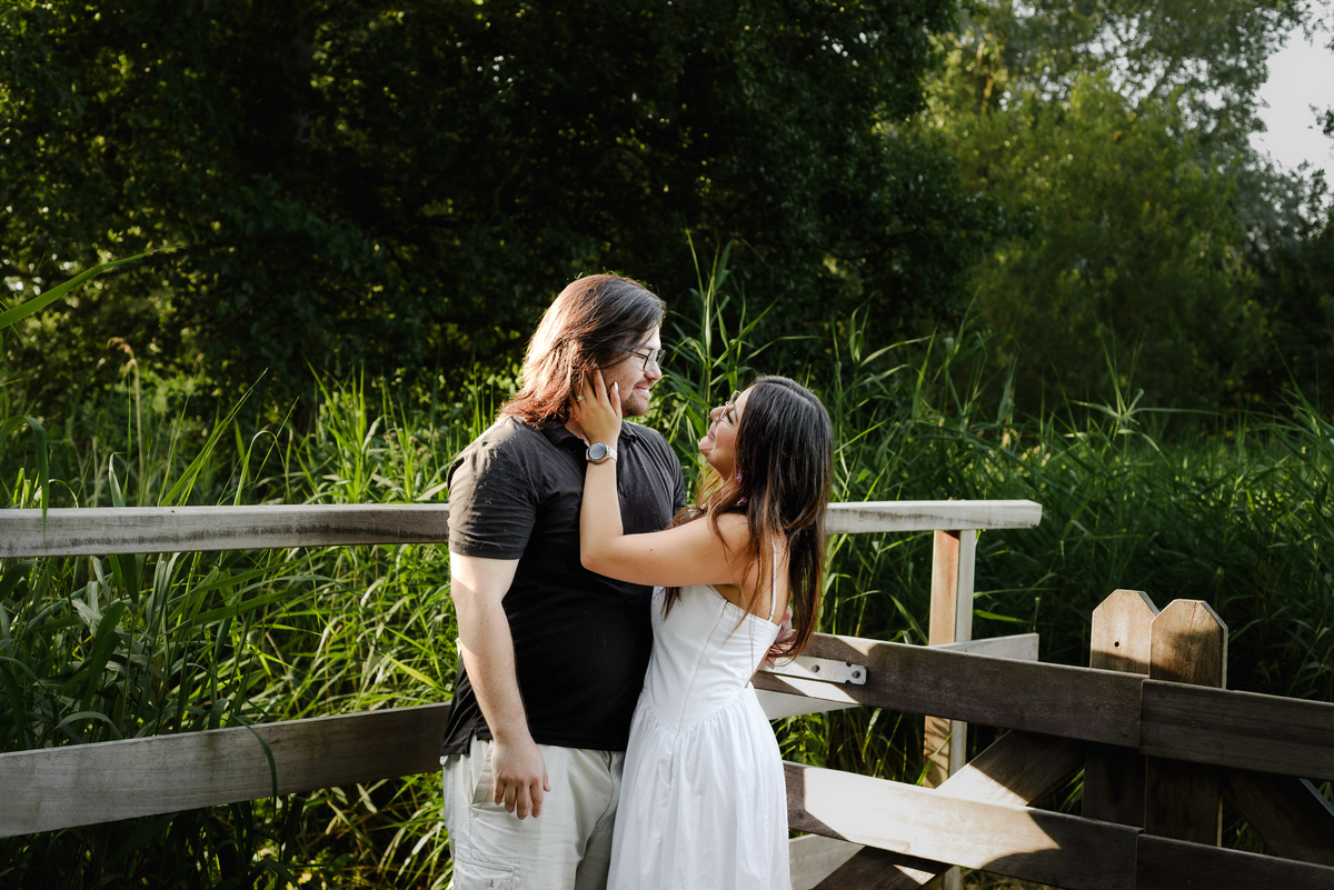Natural engagement photos captured in Westerpark, Amsterdam.