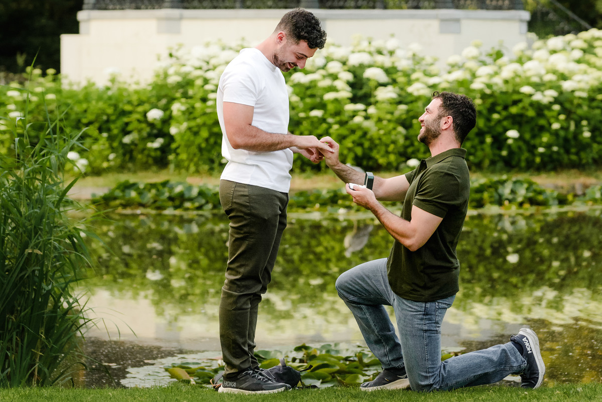 Secret proposal beside the water in Vondelpark Amsterdam.