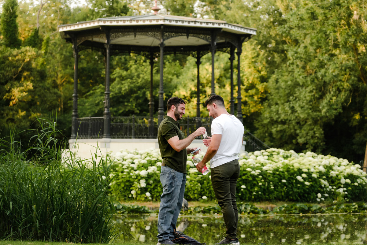 Secret proposal beside the water in Vondelpark Amsterdam.