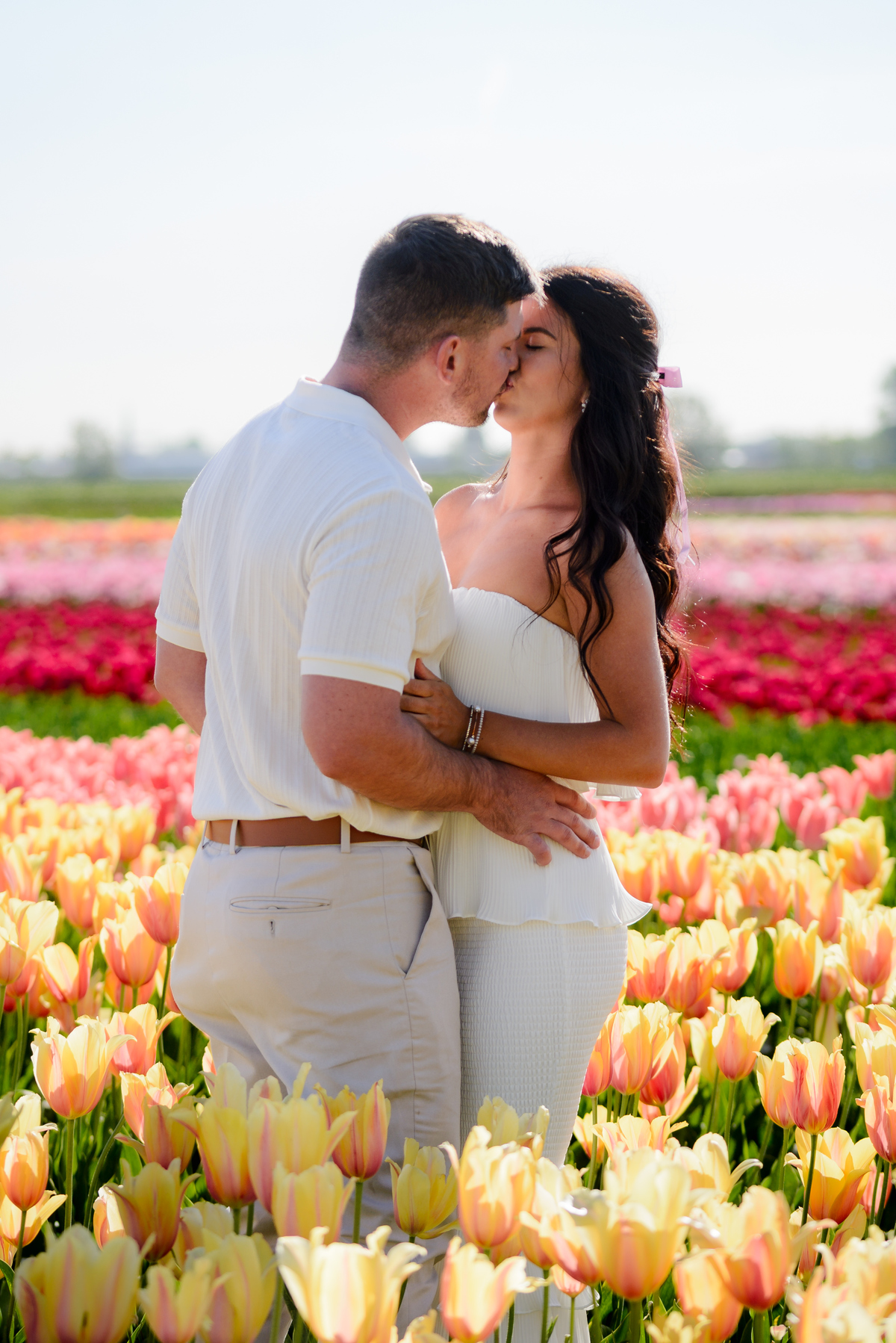 Emotional engagement captured during tulip season in the Netherlands.