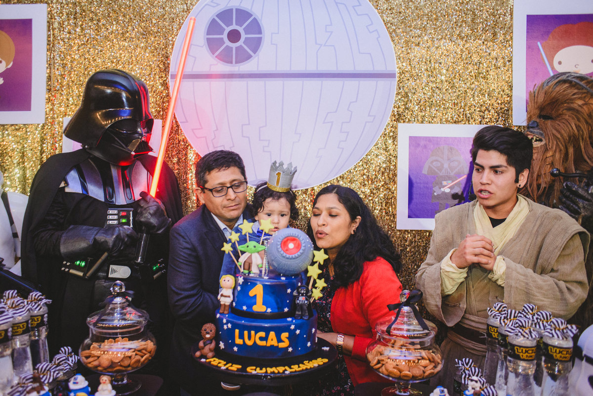 fiesta de cumpleaños de Lucas con el tema Star Wars fotografiado por Joanna Pantigoso en Lima Perú