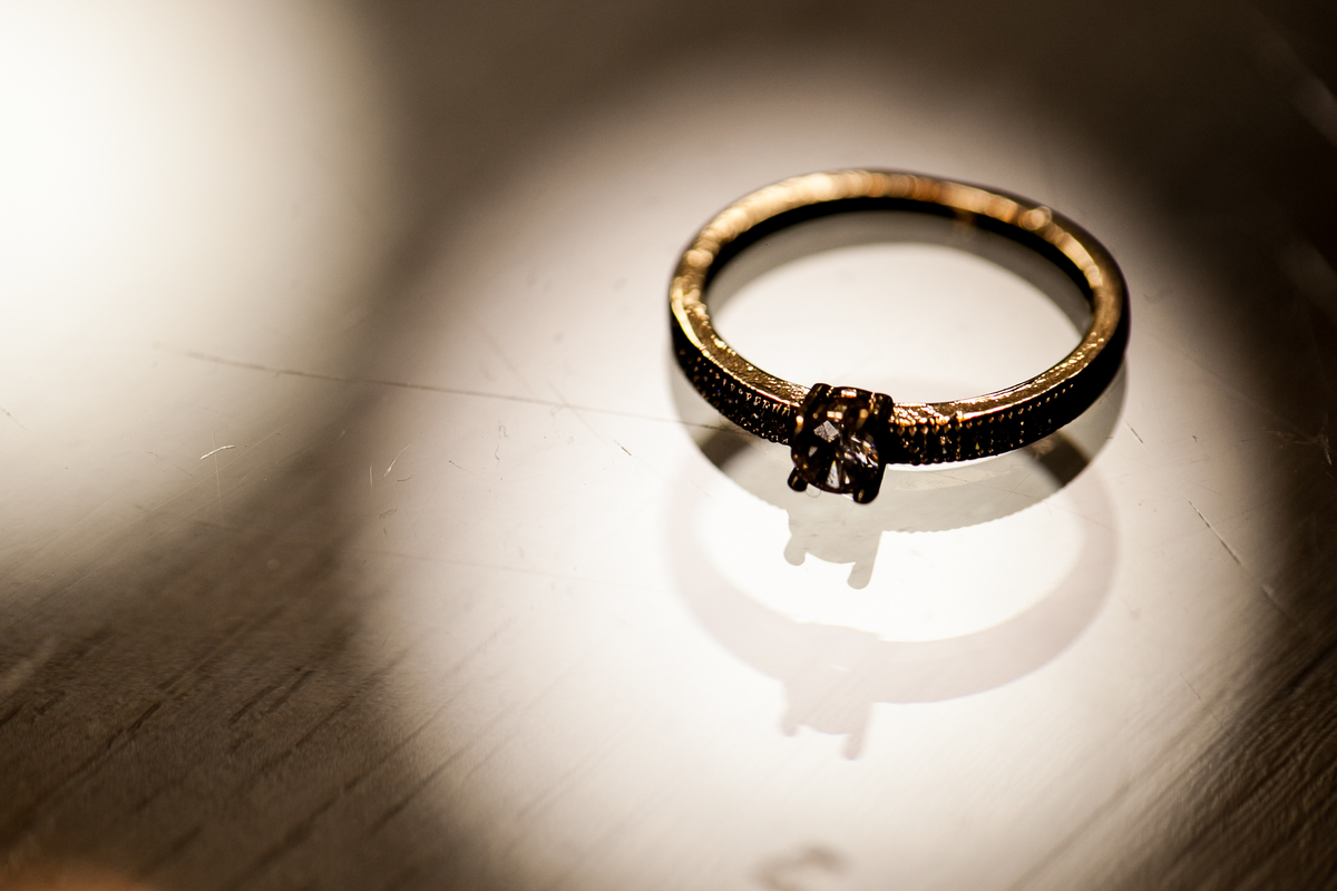 anel que noiva usou no dia do casamento