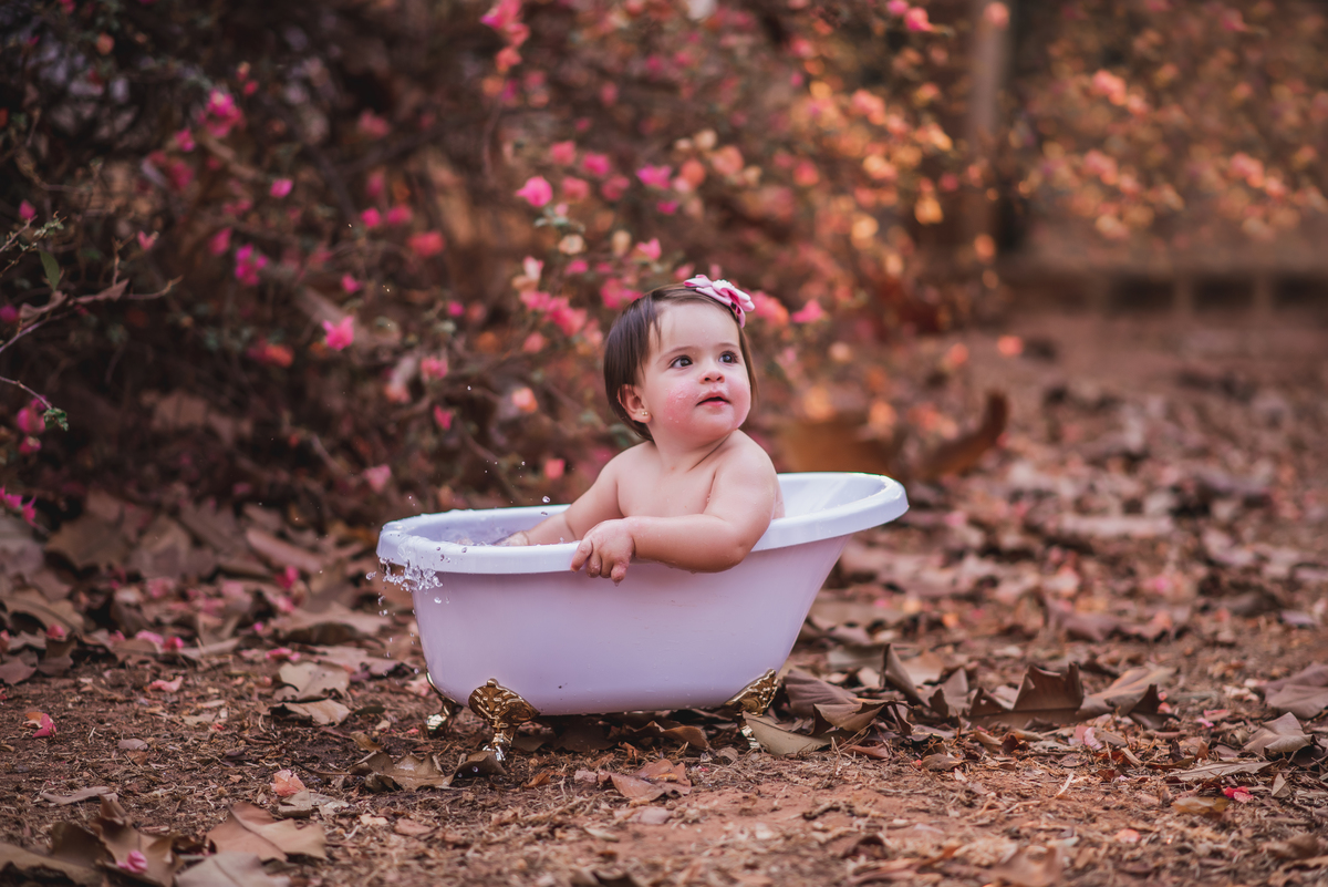 A Ana luiza se divertiu muito no seu ensaio Smash the Cake que fizemos no nosso estúdio em Bebedouro - Sp