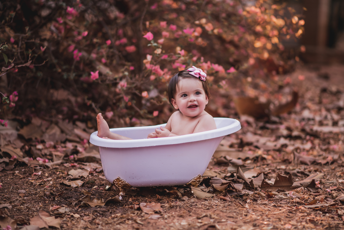 A Ana luiza se divertiu muito no seu ensaio Smash the Cake que fizemos no nosso estúdio em Bebedouro - Sp