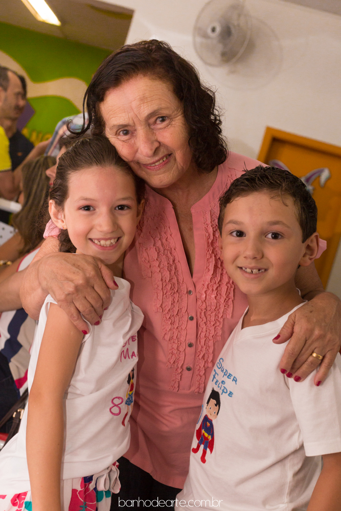 Aniversário Infantil | Tema Super Homem e Mulher Maravilha  | Stephanie e Felipe