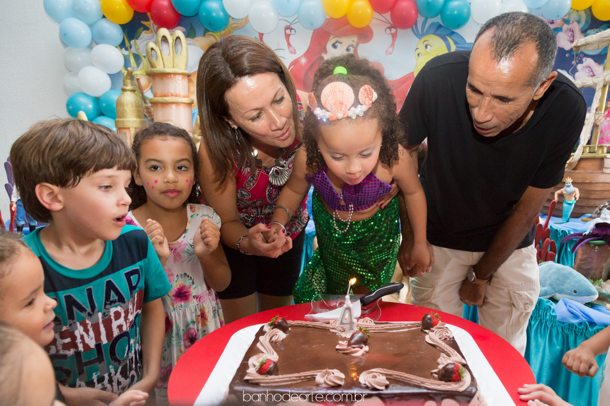 Aniversário Infantil | Tema Sereia Ariel  | Laura 4 anos