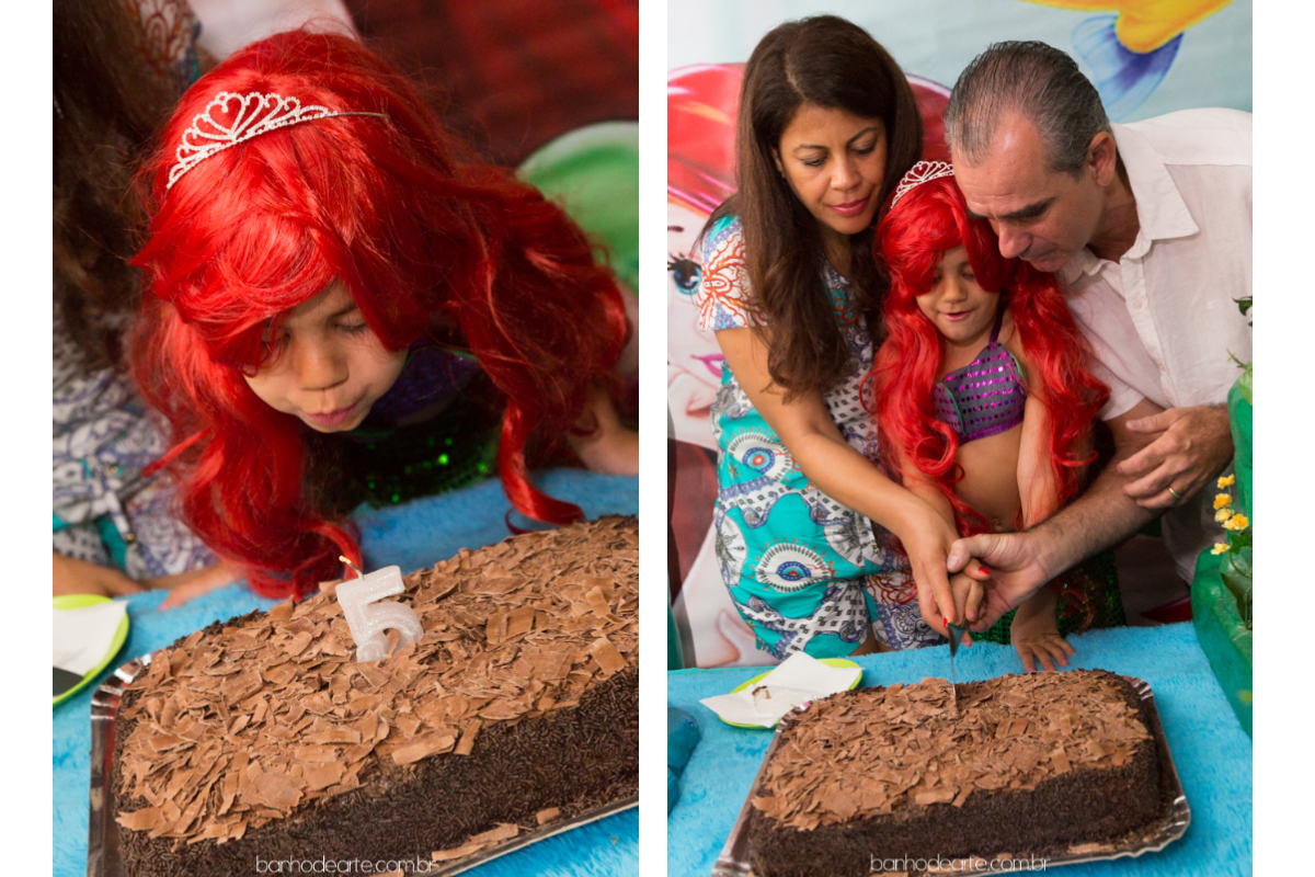 Aniversário Tema Pequena Sereia Ariel | Luiza 5 anos