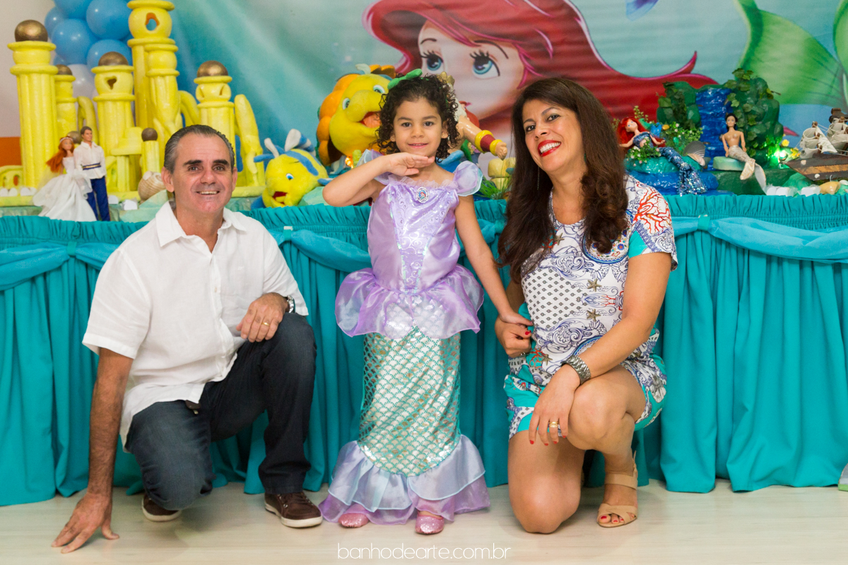 Aniversário Tema Pequena Sereia Ariel | Luiza 5 anos