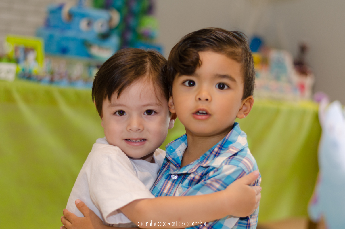 Tema Monstros S.A | Yuri Kenzo 3 anos fotografado por Banho de Arte