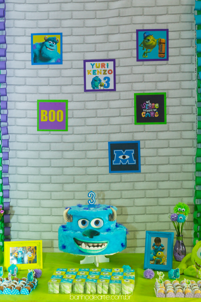 Tema Monstros S.A | Yuri Kenzo 3 anos fotografado por Banho de Arte