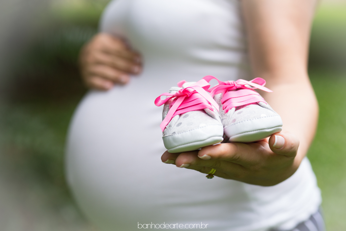 Ensaio Gestante Camila no Jardim Botânico de SP fotografado por Banho de Arte