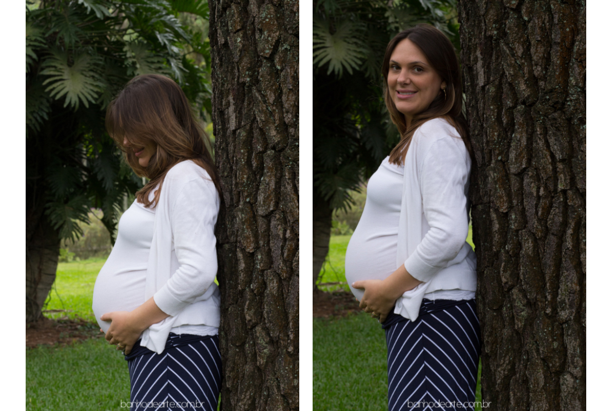 Ensaio Gestante Camila no Jardim Botânico de SP fotografado por Banho de Arte