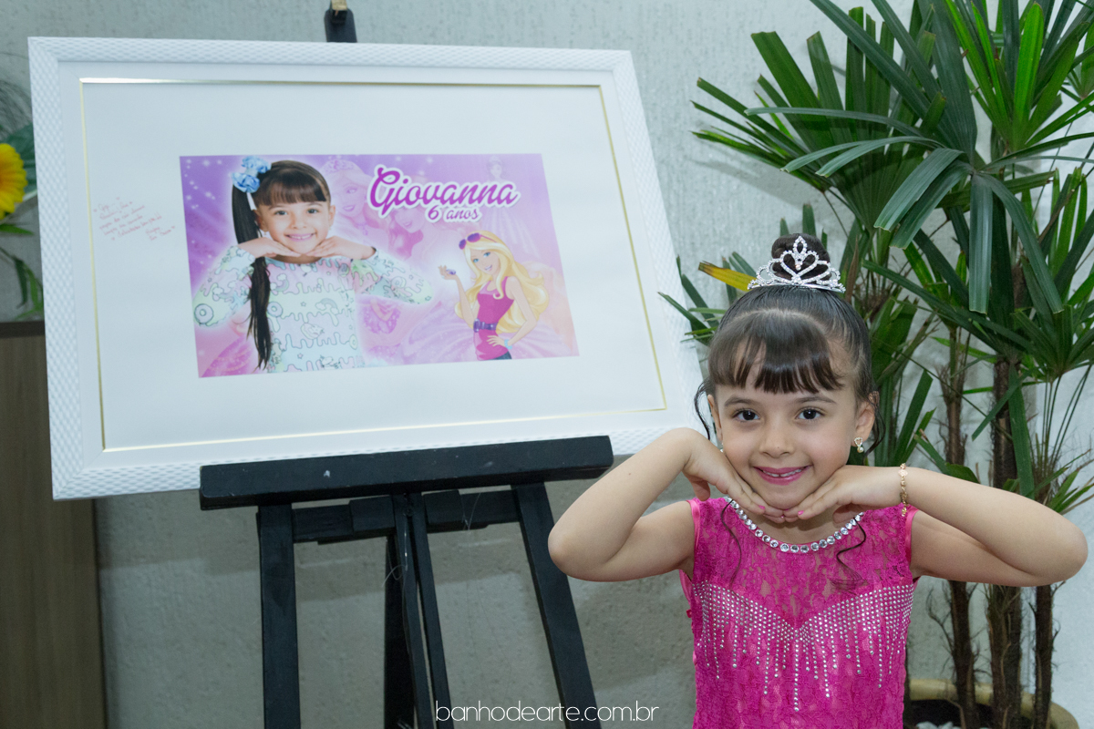 Aniversario Infantil tema Barbie - Giovanna 6 anos - fotografado por Banho de Arte