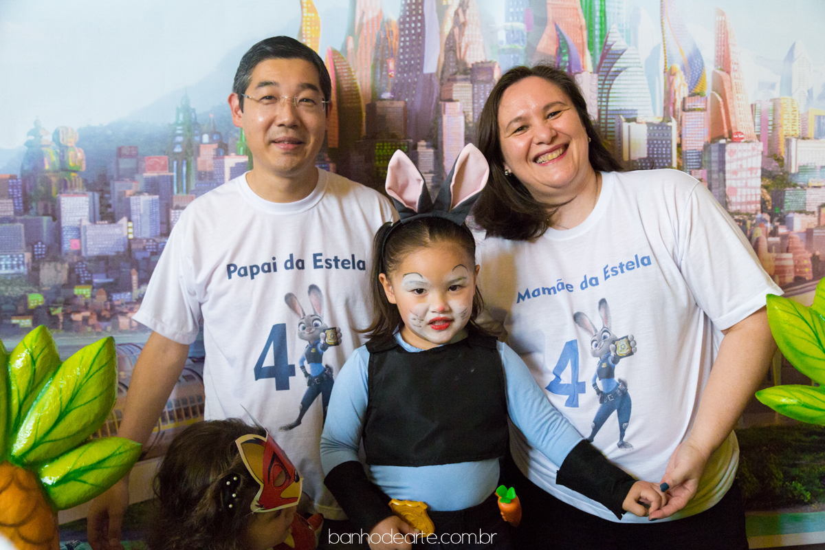 Aniversario de 4 anos da Estela com o tema Zootopia fotografado por Banho de Arte