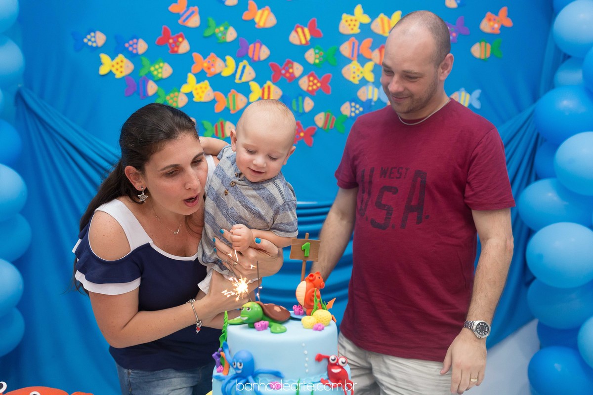 Aniversário do Gustavo 1 ano - tema Fundo do Mar