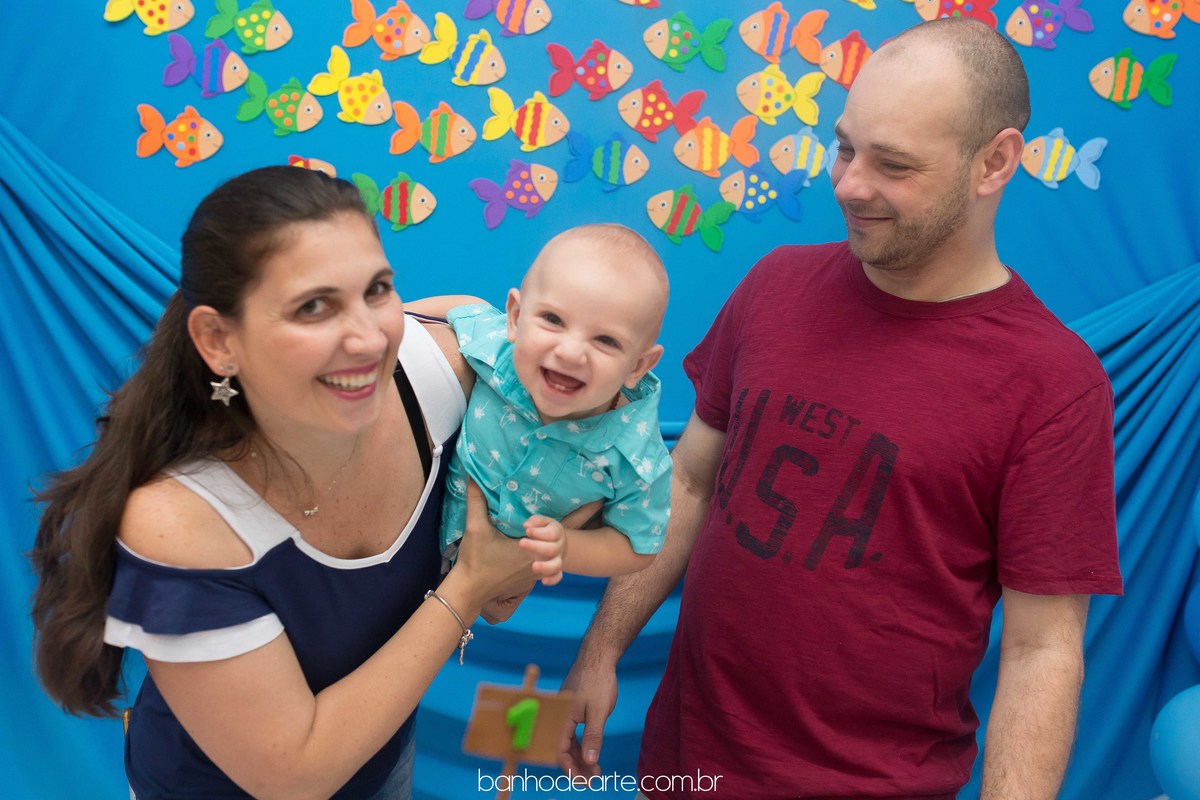 Aniversário do Gustavo 1 ano - tema Fundo do Mar