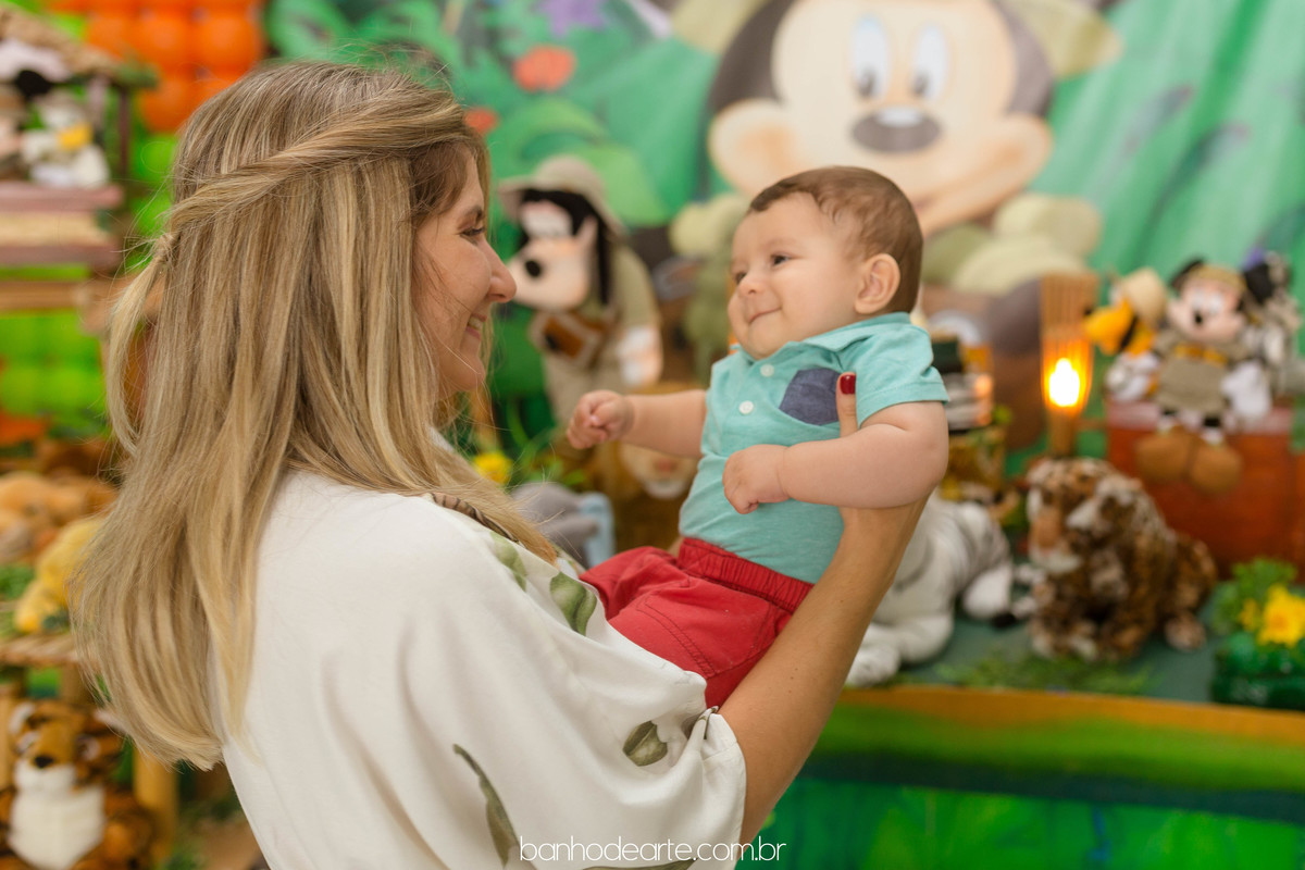 Aniversário de 1 aninho do Daniel - Tema Mickey Safari - Buffet Mago Ra Tim Boom