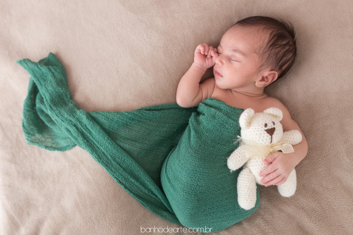 Ensaio Newborn Anthony 11 dias fotografado por Banho de Arte