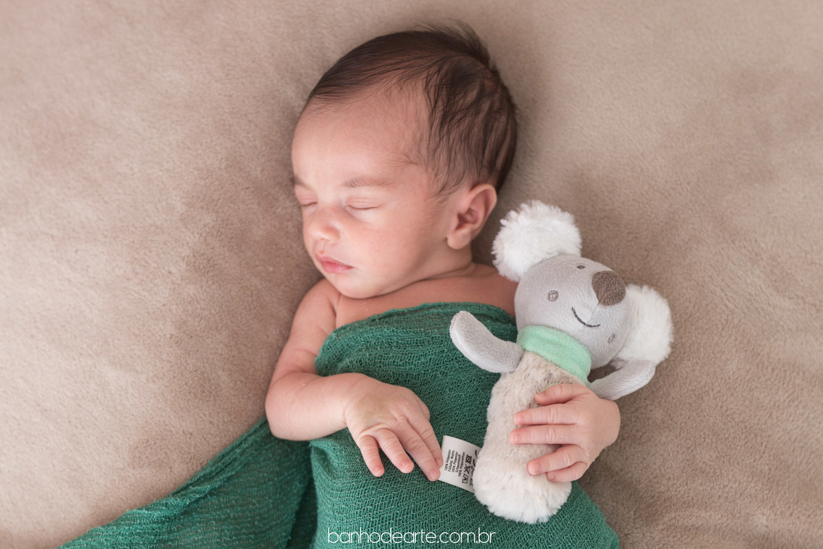 Ensaio Newborn Anthony 11 dias fotografado por Banho de Arte