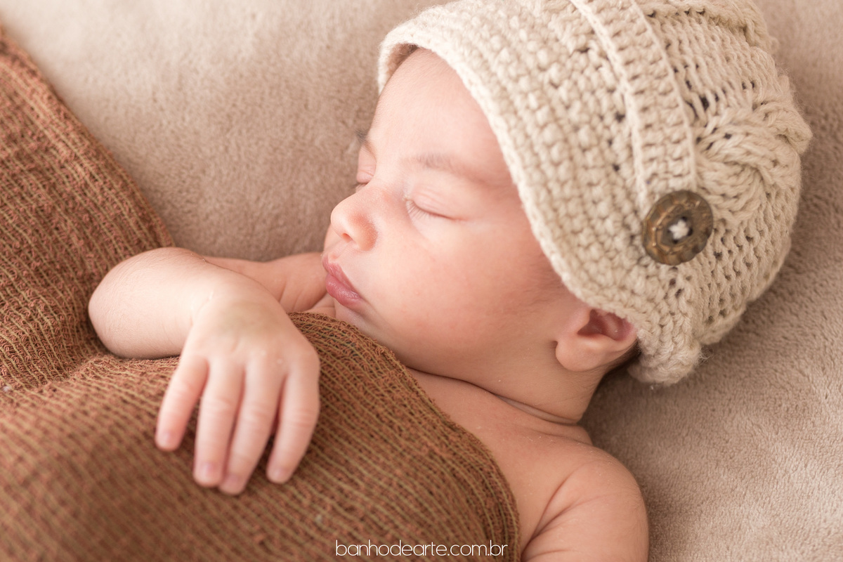 Ensaio Newborn Anthony 11 dias fotografado por Banho de Arte