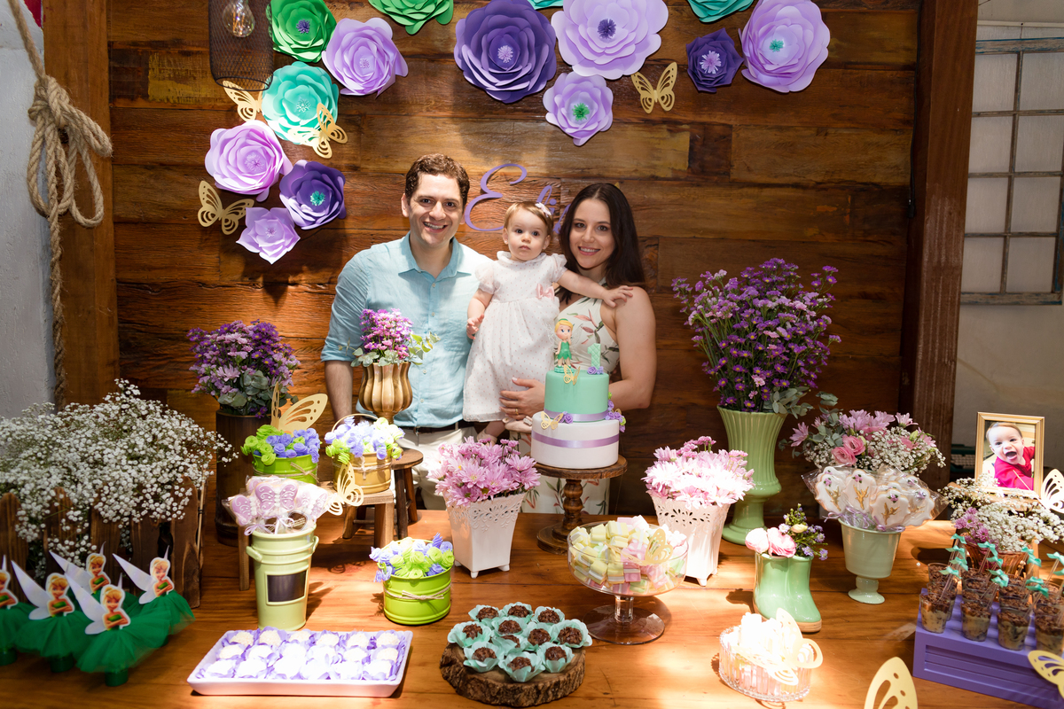 Aniversário Elisa 1 ano | Tema Sininho | Fotografado por Banho de Arte