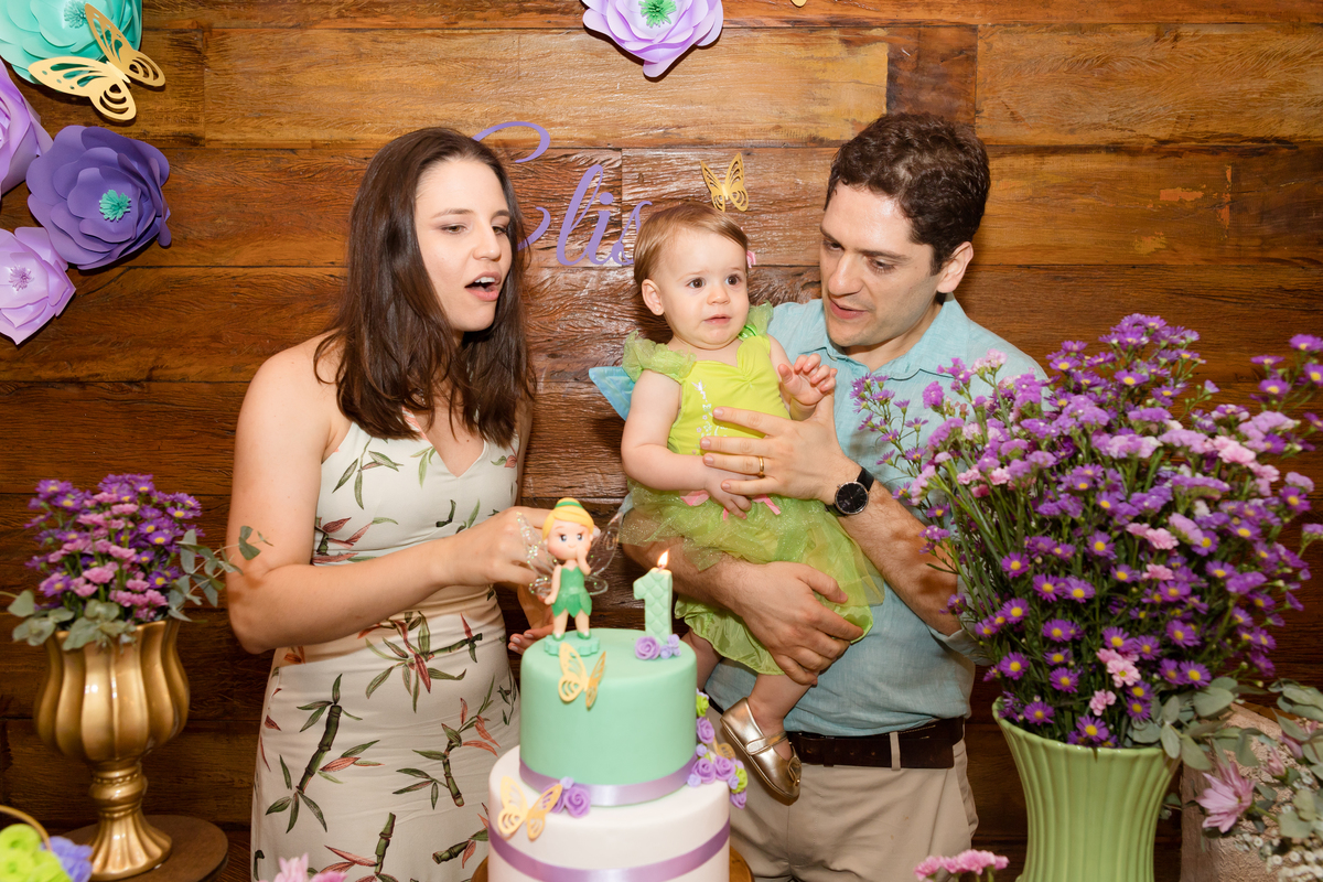 Aniversário Elisa 1 ano | Tema Sininho | Fotografado por Banho de Arte