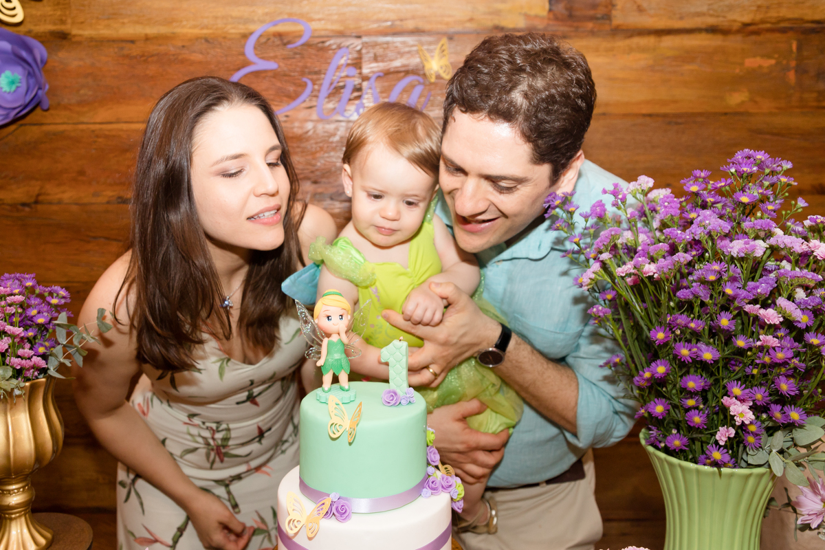 Aniversário Elisa 1 ano | Tema Sininho | Fotografado por Banho de Arte