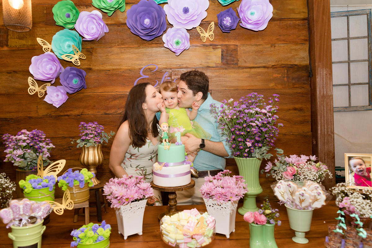 Aniversário Elisa 1 ano | Tema Sininho | Fotografado por Banho de Arte