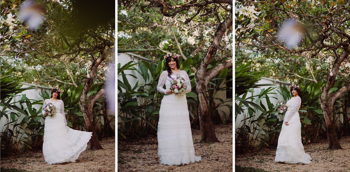 Casamento no Jardim do Garden Pub Cuiaba Mato Grosso noiva com coroa de flores
