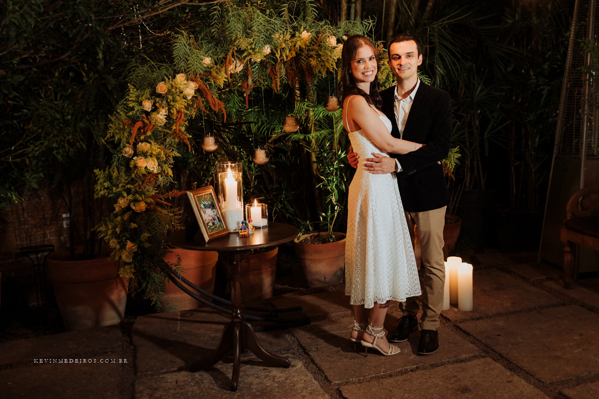 Mini casamento wedding jantar rústico vintage restaurante le bistrot mariana e adriano por kevin medeiros fotógrafo porto alegre canoas - rs