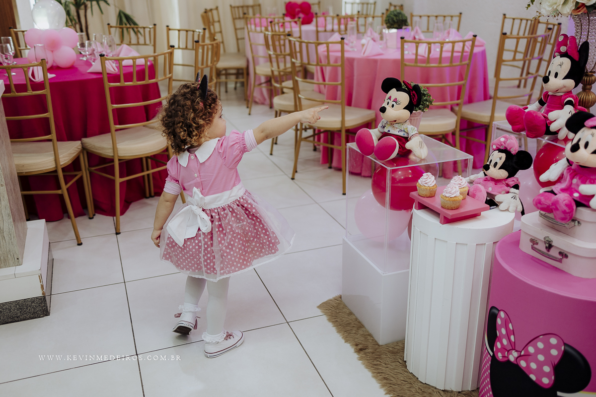 Festa infantil aniversário da Eva 3 anos no Gran Fiesta I e II com decoração minnie por Kevin Medeiros fotógrafo fotografia em Canoas RS