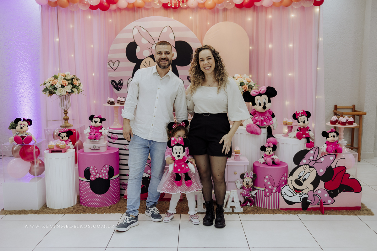 Festa infantil aniversário da Eva 3 anos no Gran Fiesta I e II com decoração minnie por Kevin Medeiros fotógrafo fotografia em Canoas RS